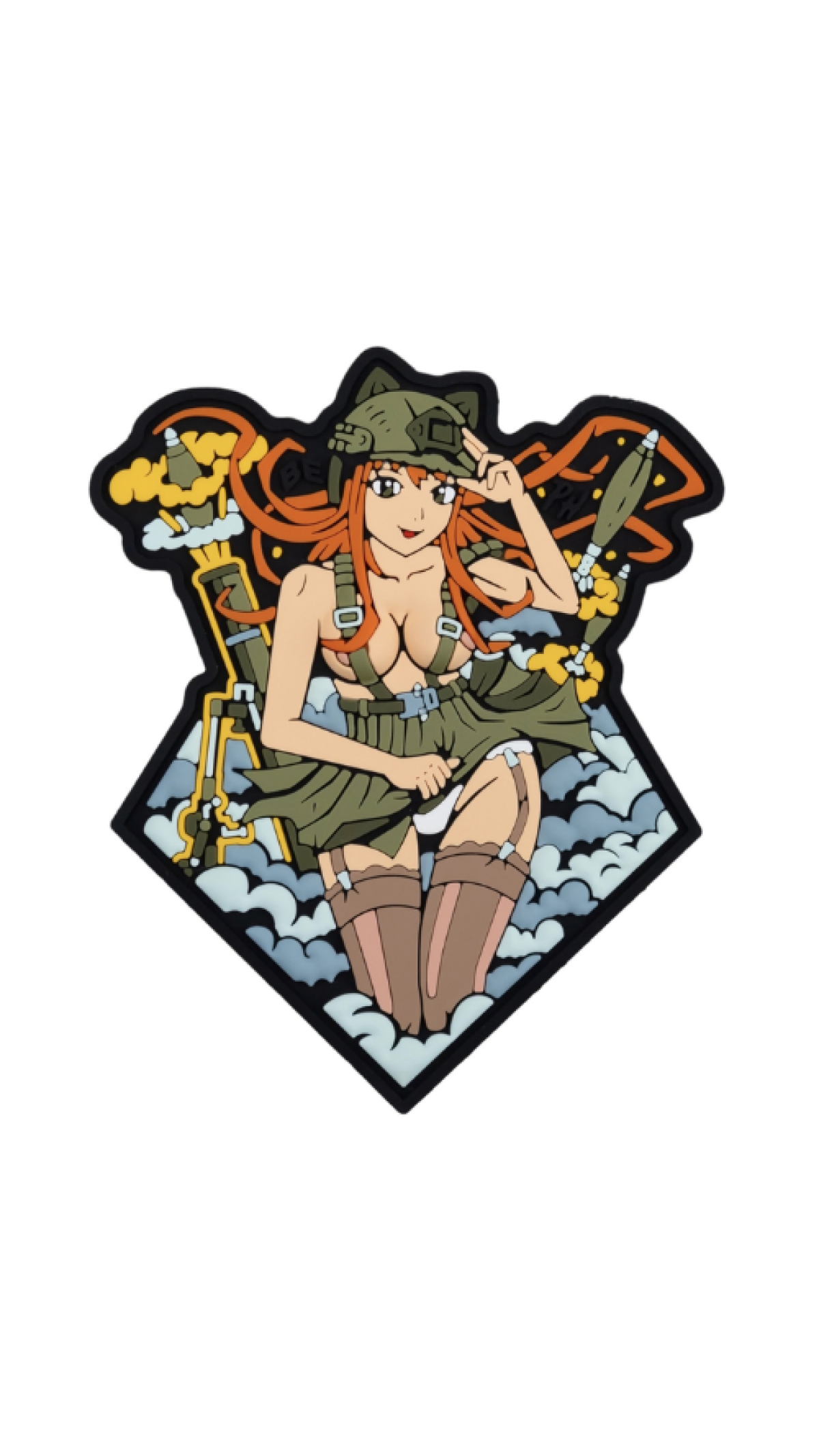 Патч "Anime girl" (ПВХ | Рыжие волосы) ТМ Brand Element