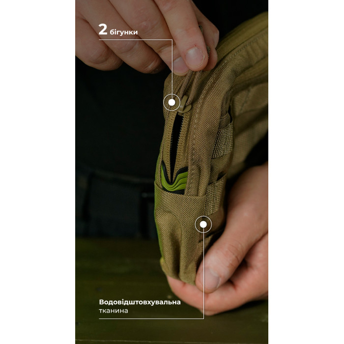 Утилитарный подсумок УП1 “Запасник” (19×16×6 см | Горизонтальный | Койот) ТМ Баллистика