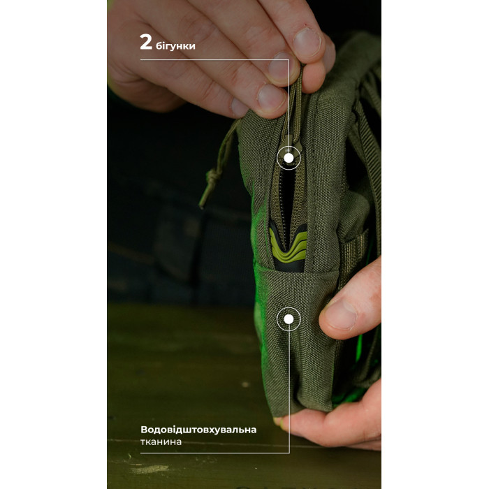 Утилітарний підсумок УП1 “Запасник” (19×16×6 см | Горизонтальний | Олива) ТМ Балістика Утилітарний підсумок УП1 “Запасник” (19×16×6 см | Горизонтальний | Олива) ТМ Балістика