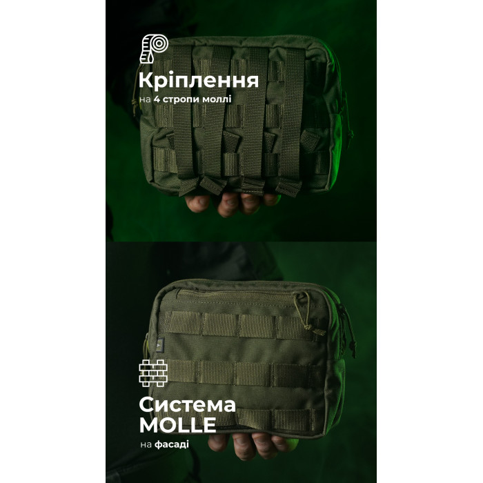Утилітарний підсумок УП1 “Запасник” (19×16×6 см | Горизонтальний | Олива) ТМ Балістика Утилітарний підсумок УП1 “Запасник” (19×16×6 см | Горизонтальний | Олива) ТМ Балістика