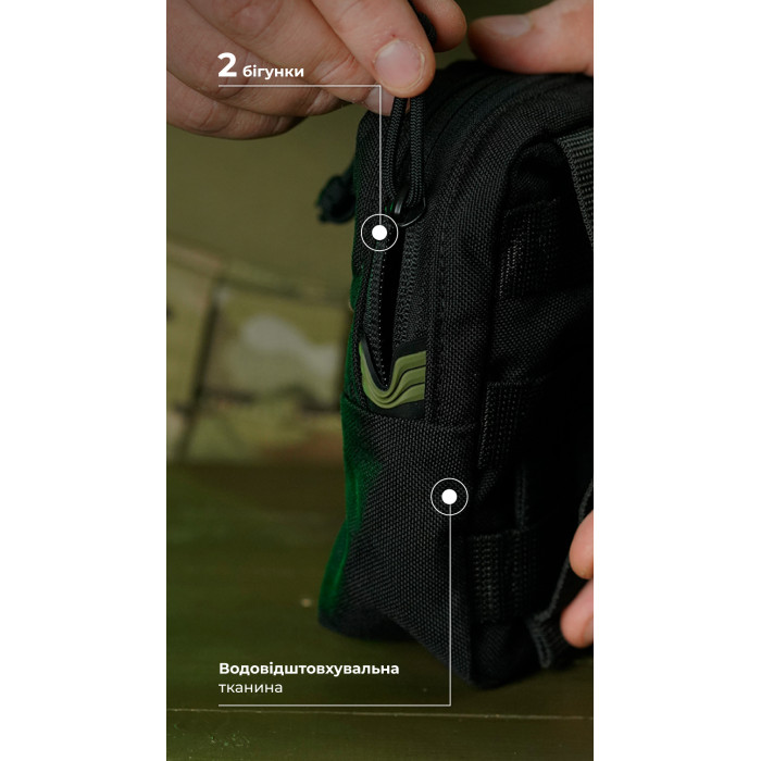 Утилітарний підсумок УП1 “Запасник” (19×16×6 см | Горизонтальний | Чорний) ТМ Балістика Утилітарний підсумок УП1 “Запасник” (19×16×6 см | Горизонтальний | Чорний) ТМ Балістика