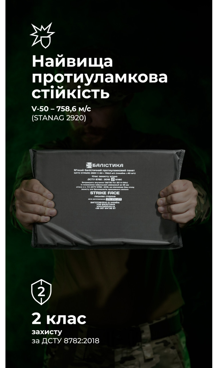 Баллистический пакет (2 класс | 20×30 см | 475 г | СВМПЭ ✡ Израиль) ТМ Баллистика Баллистический пакет (2 класс | 20×30 см | 475 г | СВМПЭ ✡ Израиль) ТМ Баллистика