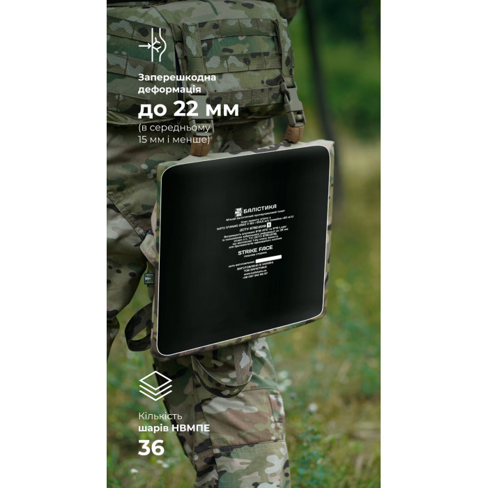 Балістичний пакет для тактичного килимка L (1 клас | 35,5×25,5 см | 450 г | НВМПЕ ✡ Ізраїль) ТМ Балістика