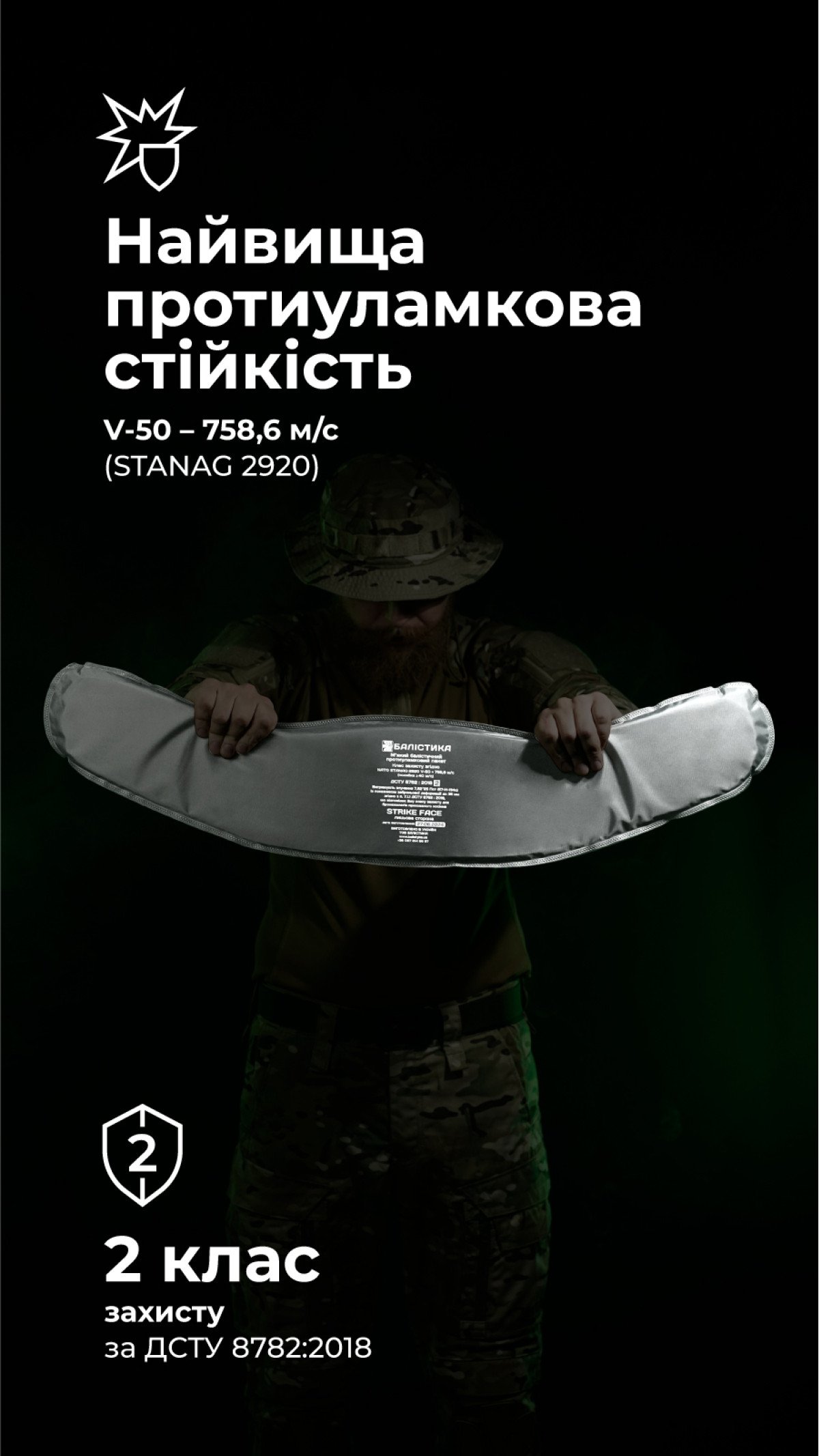 Баллистический пакет для РПС "Черсел" M-L (2 класс | 830 г | СВМПЭ ✡ Израиль) ТМ Баллистика