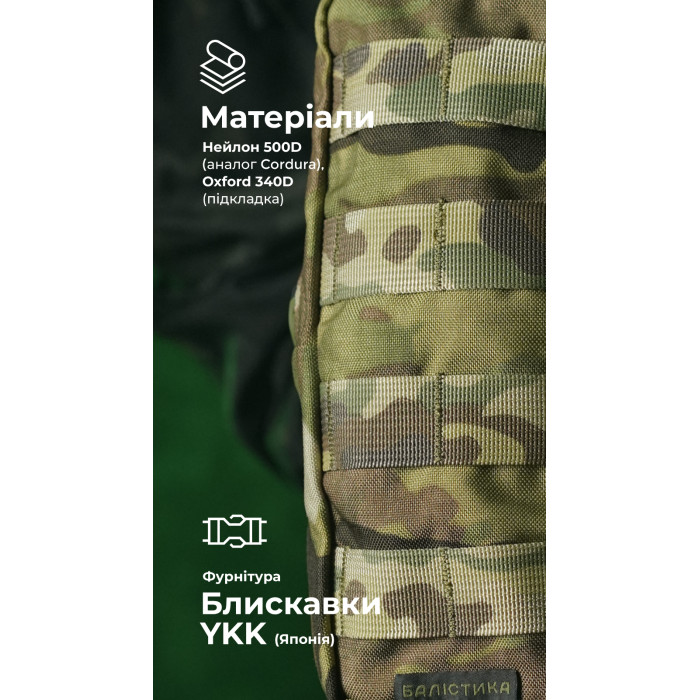 Утилітарний підсумок УП3 “Струнник” (20,5×9×5,5 см | Вертикальний | Мультикам неоригінальний) ТМ Балістика