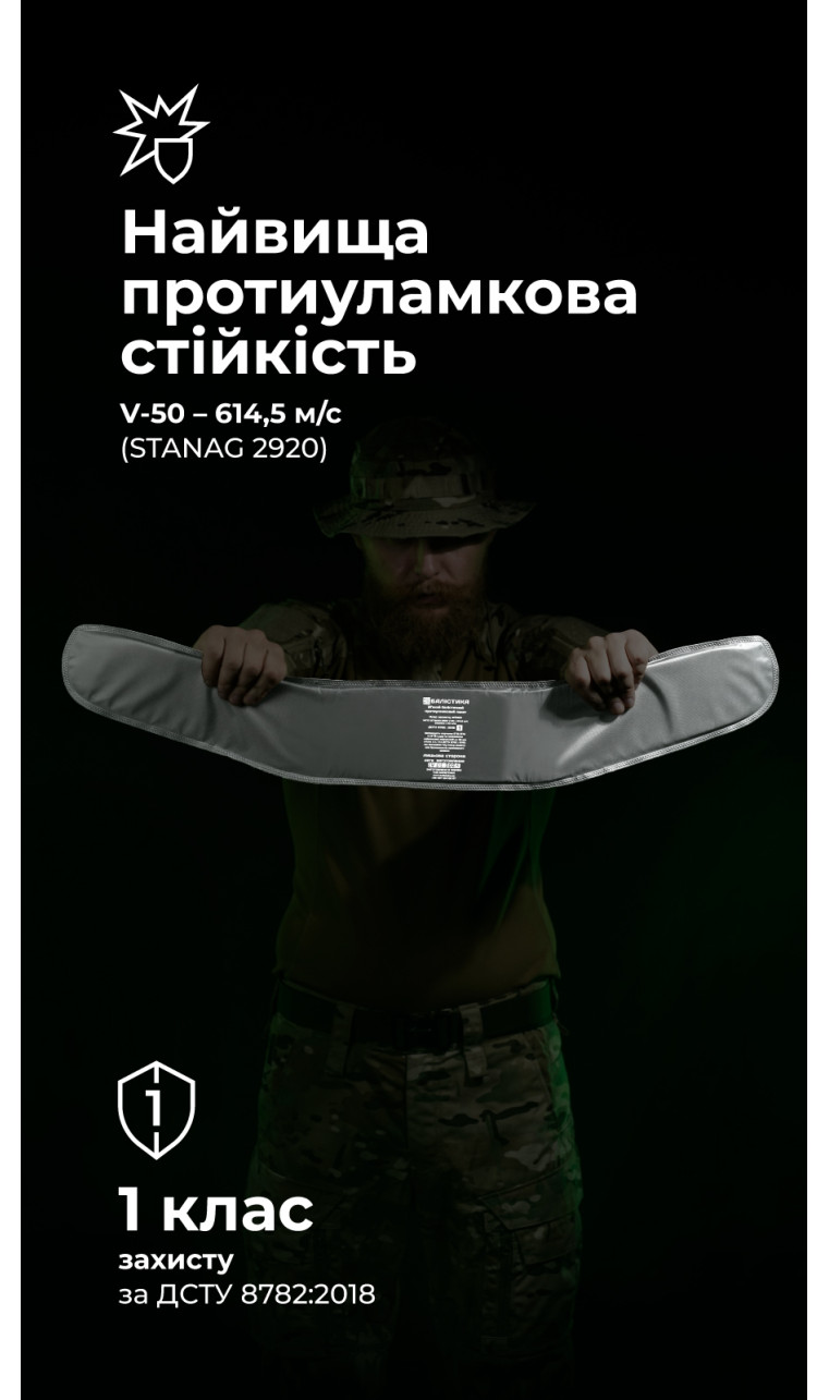 Баллистический пакет под РПС Crye Precision (1 класс | М | 470 г | НВМПЭ ✡ Израиль) ТМ Баллистика