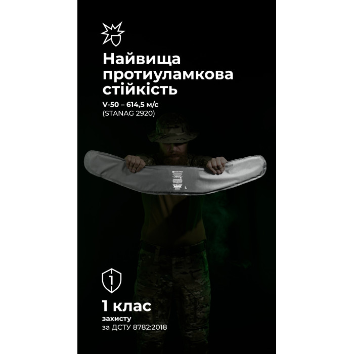 Баллистический пакет под РПС Crye Precision (1 класс | L | 550 г | НВМПЭ ✡ Израиль) ТМ Баллистика