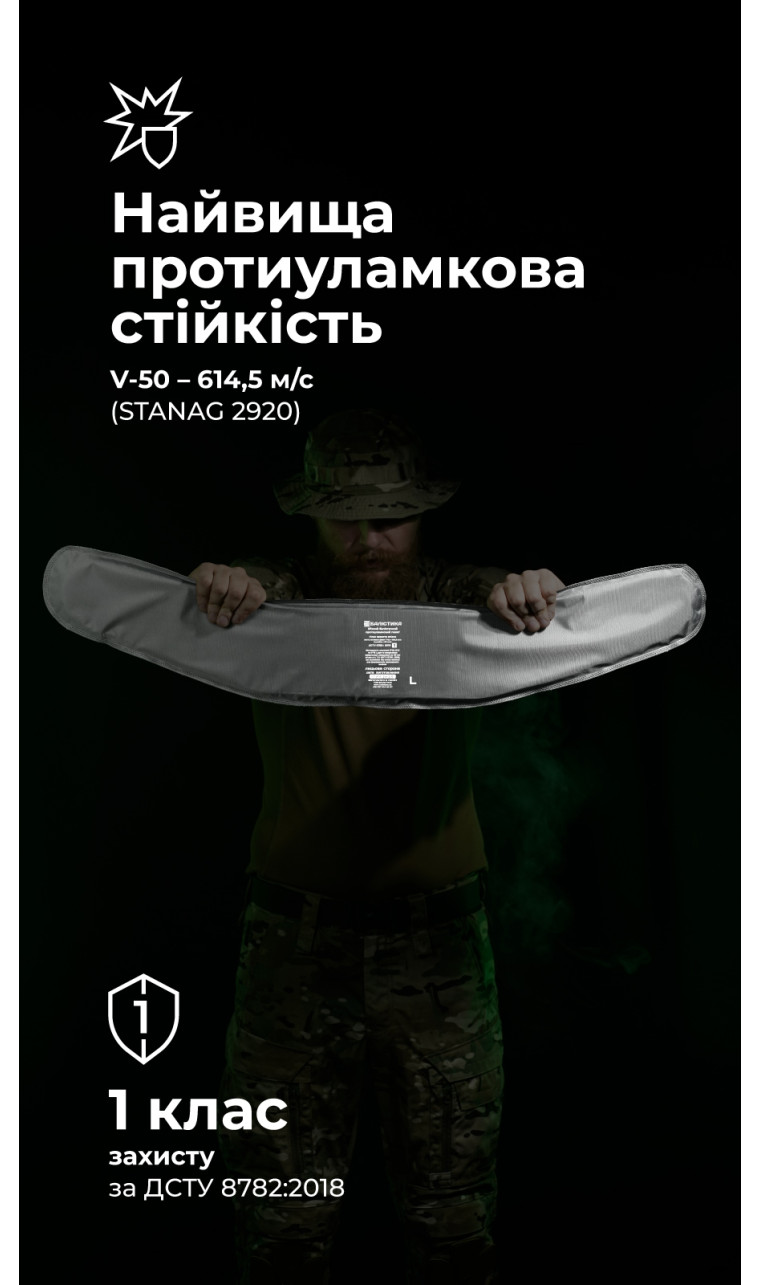 Баллистический пакет под РПС Crye Precision (1 класс | L | 550 г | НВМПЭ ✡ Израиль) ТМ Баллистика