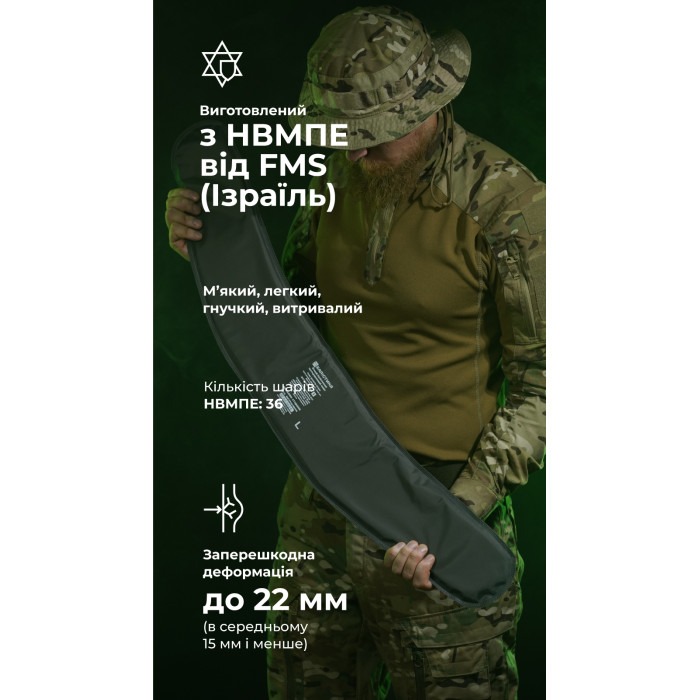 Баллистический пакет под РПС Crye Precision (1 класс | L | 550 г | НВМПЭ ✡ Израиль) ТМ Баллистика