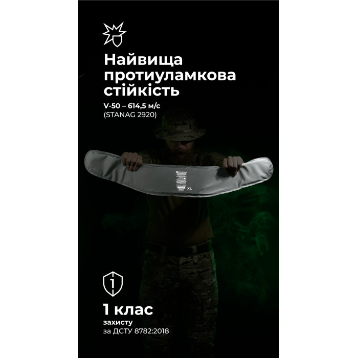 Баллистический пакет под РПС Crye Precision (1 класс | XL | 640 г | НВМПЭ ✡ Израиль) ТМ Баллистика