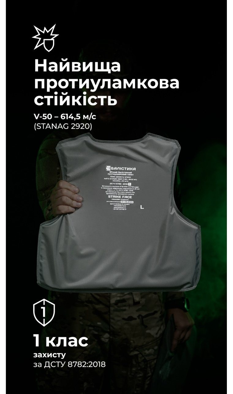 Балістичні пакети під бронежилет Crye Precision LVS (1 клас | L | 2 шт. | 1530 г | НВМПЕ ✡ Ізраїль) ТМ Балістика