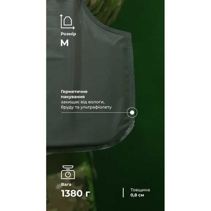 Балістичні пакети під бронежилет Crye Precision LVS (1 клас | М | 2 шт. | 1380 г | НВМПЕ ✡ Ізраїль) ТМ Балістика