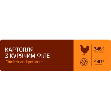 ТМ "Їдло" Картопля з курячим філе ,90 г