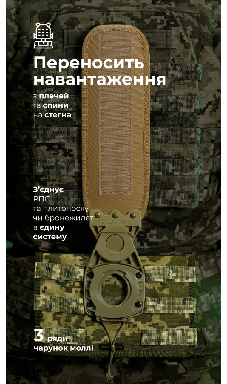 Система разгрузки и распределения веса Marom Dolphin (3 ряда молли | ММ14 “Пиксель”) ТМ Баллистика