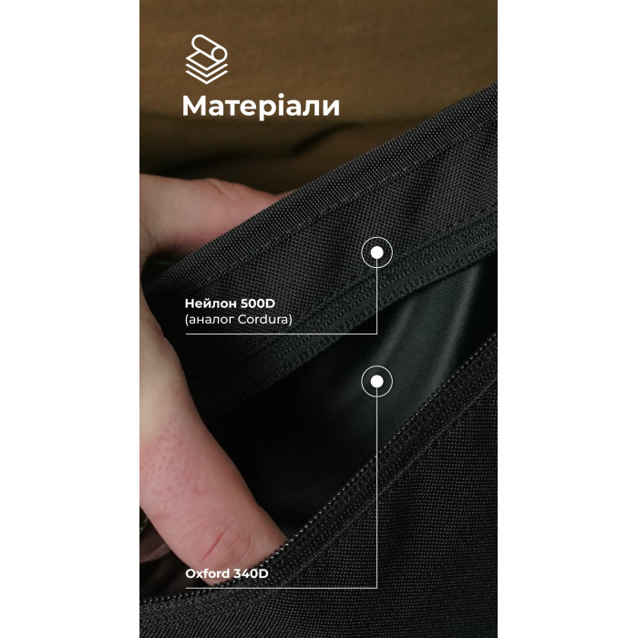 Сумка-бананка "Саква" (Розмір L | Чорний) ТМ Балістика Сумка-бананка "Саква" (Розмір L | Чорний) ТМ Балістика