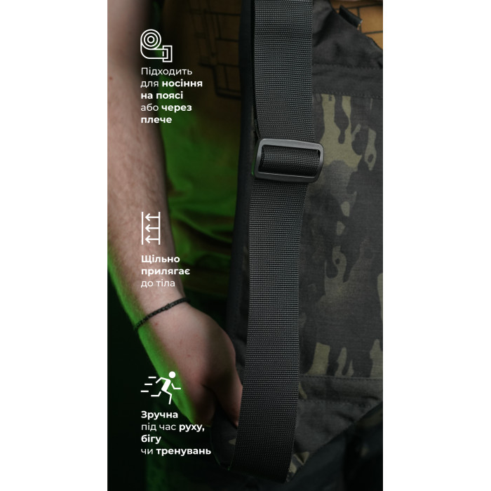 Сумка-бананка "Саква" (Розмір L | Чорний мультикам) ТМ Балістика Сумка-бананка "Саква" (Розмір L | Чорний мультикам) ТМ Балістика