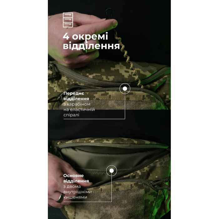 Сумка-бананка "Саква" (Розмір L | ММ14) ТМ Балістика Сумка-бананка "Саква" (Розмір L | ММ14) ТМ Балістика