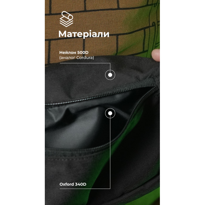 Сумка-бананка "Саква" (Розмір М | Чорний) ТМ Балістика