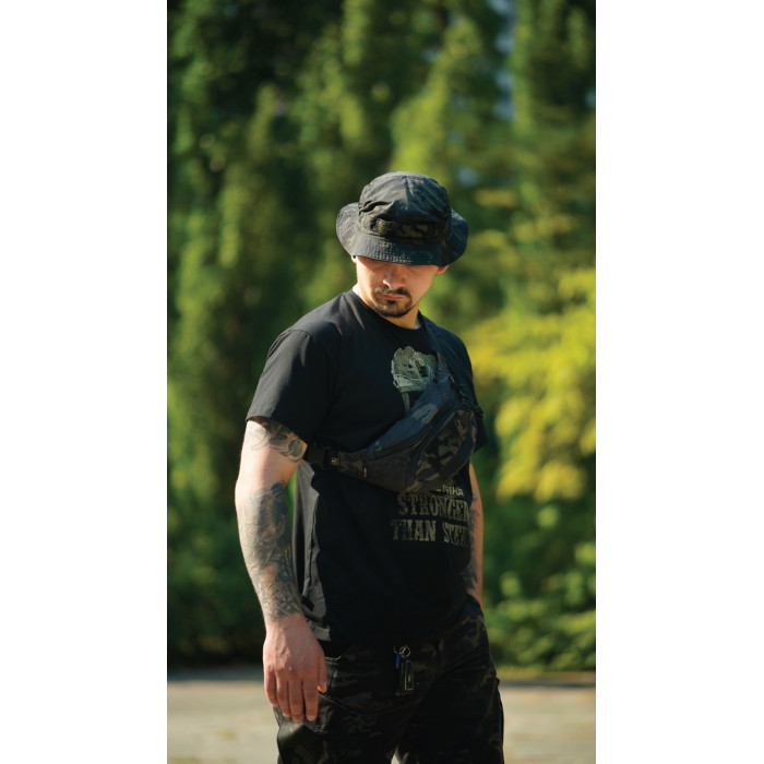 Сумка-бананка "Саква" (Розмір М | Чорний мультикам) ТМ Балістика