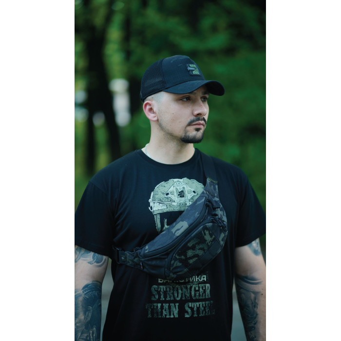 Сумка-бананка "Саква" (Розмір М | Чорний мультикам) ТМ Балістика