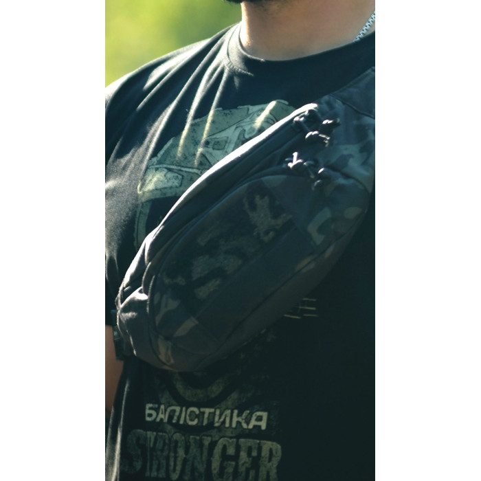 Сумка-бананка "Саква" (Розмір М | Чорний мультикам) ТМ Балістика