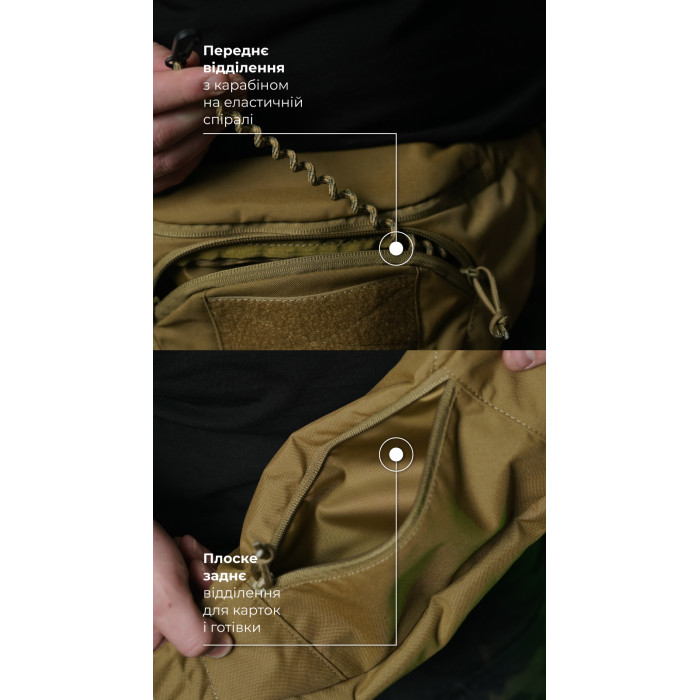 Сумка-бананка "Саква" (Розмір М | Койот) ТМ Балістика