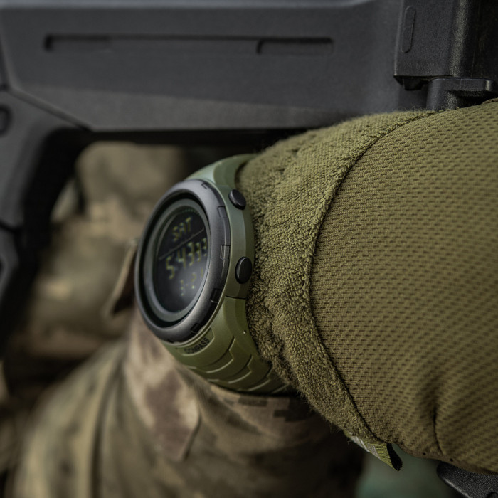 Тактичний електронний годинник “2166” (11 функцій | Олива) ТМ M-Tac