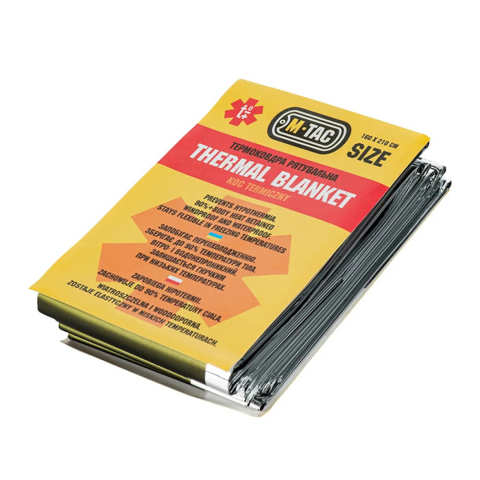 Термоковдра рятувальна (160х210 см | Олива) ТМ M-Tac
