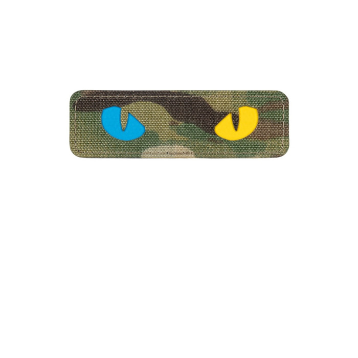 Світлонакопичувальний патч “Cat Eyes” [Жовто-блакитні очі] (Кордура | Мультикам) ТМ M-Tac