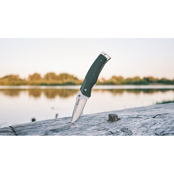 Нож складной “G618-GR” (Нержавеющая сталь | Зеленый) ТМ Ganzo
