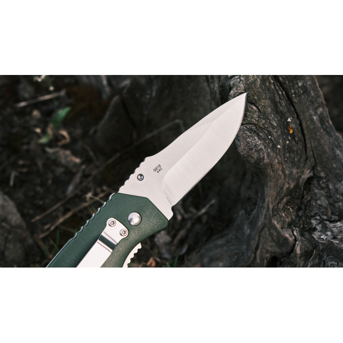 Нож складной “G618-GR” (Нержавеющая сталь | Зеленый) ТМ Ganzo