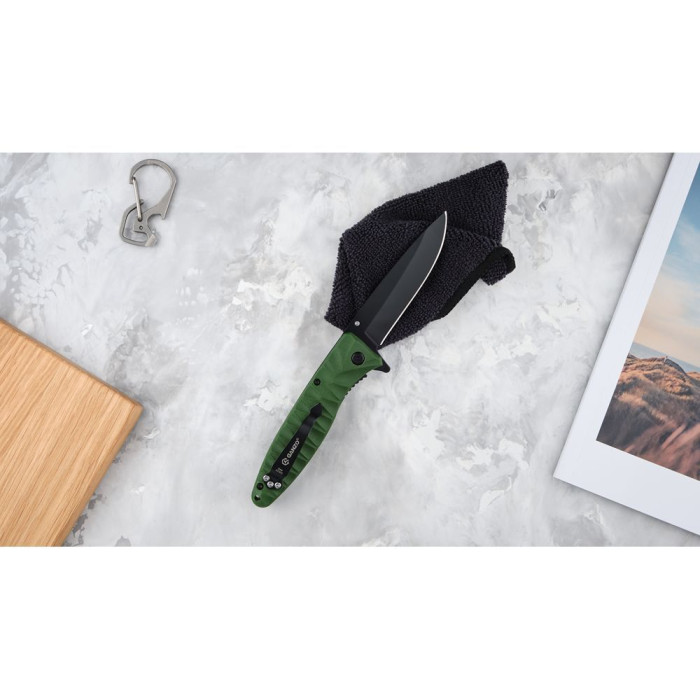 Нож складной “G620G-1” (Нержавеющая сталь | Зеленый) ТМ Ganzo