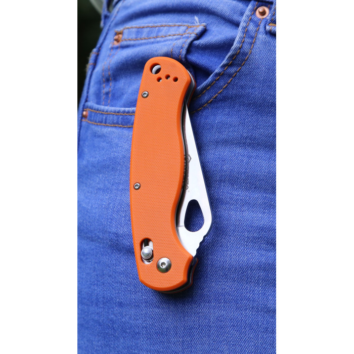 Нож складной “G729-OR” (Нержавеющая сталь | Оранжевый) ТМ Ganzo
