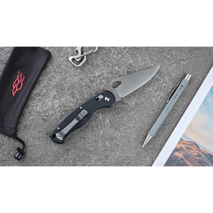 Нож складной “G729-BK” (Нержавеющая сталь | Черный) ТМ Ganzo