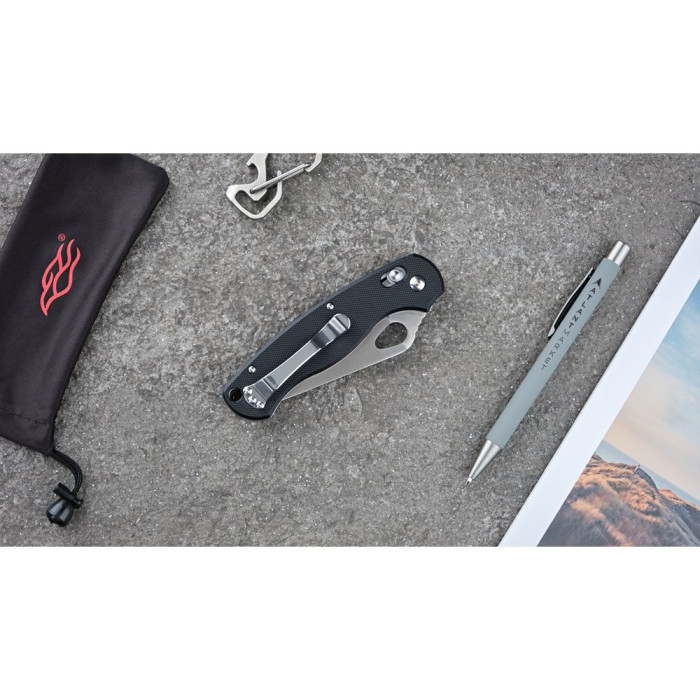 Нож складной “G729-BK” (Нержавеющая сталь | Черный) ТМ Ganzo