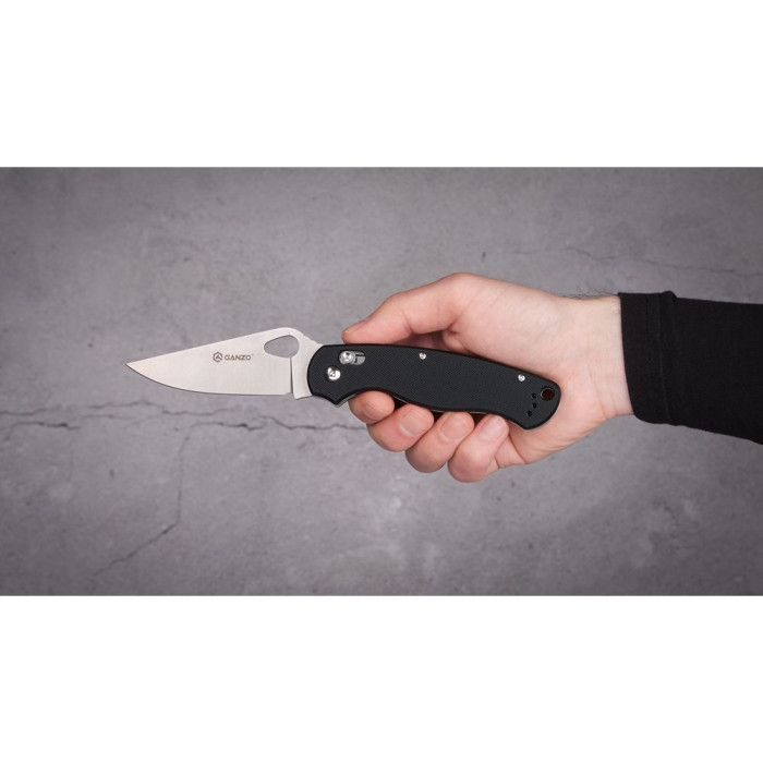Нож складной “G729-BK” (Нержавеющая сталь | Черный) ТМ Ganzo