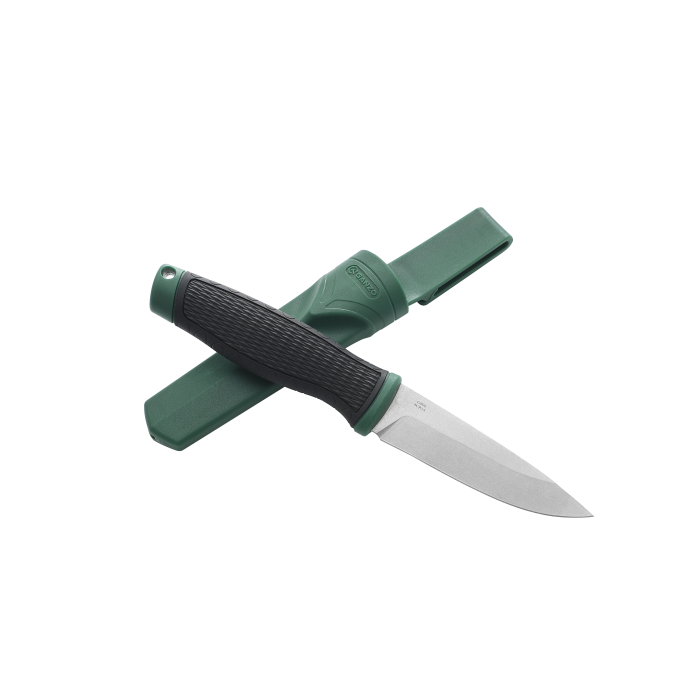 Нож нескладной “G806-GB” (Нержавеющая сталь | С кожухом | Зеленый) ТМ Ganzo