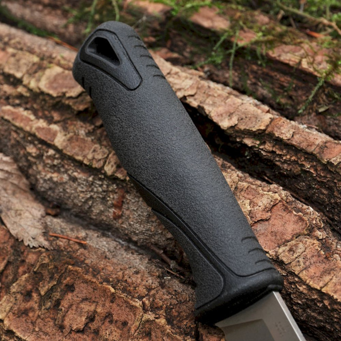 Нож нескладной “G807-BK” (Нержавеющая сталь | С кожухом | Черный) ТМ Ganzo