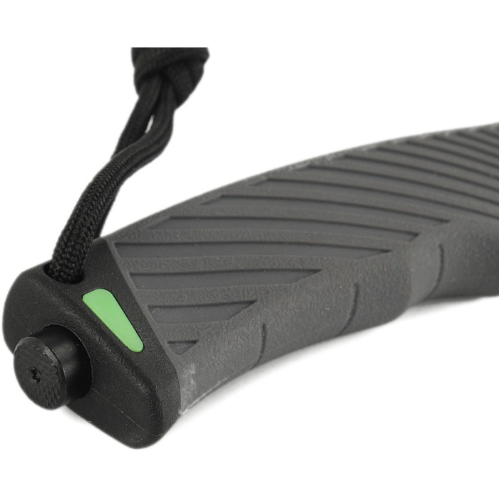 Нож нескладной “G8012V2-GY” (Нержавеющая сталь | Стеклобой + кожух с точилом, стропорезом и огнивом | Серый) ТМ Ganzo