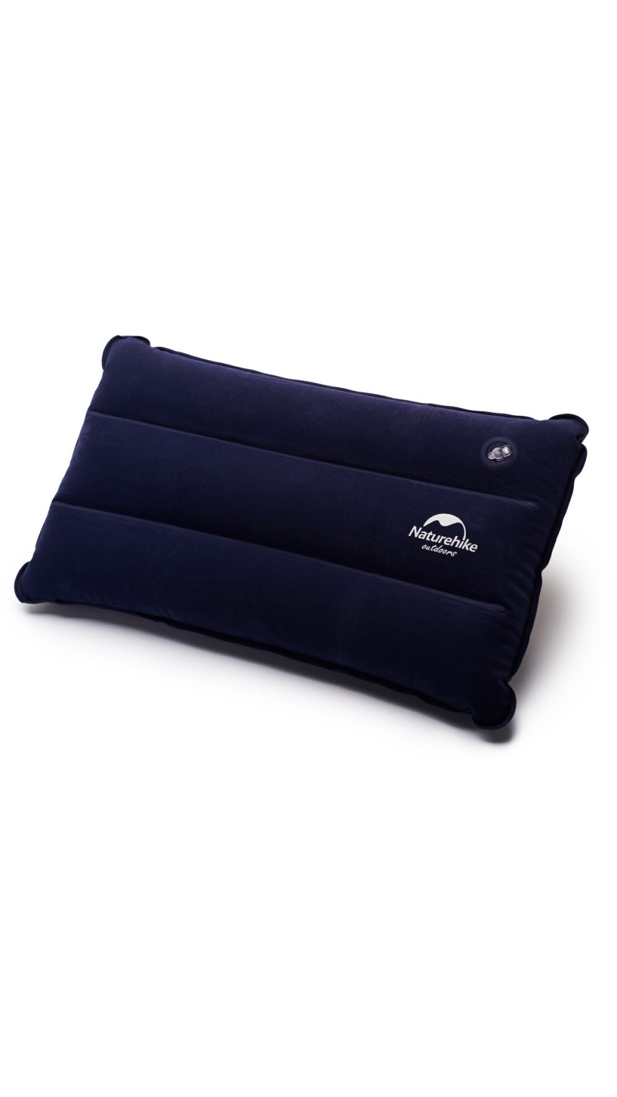Надувная подушка “Square Inflatable” (ПВХ + хлопковый очес | Темно-синяя) ТМ Naturehike
