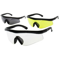 Окуляри захисні балістичні “Trevix” (STANAG 4296 | 3 пари лінз | Захист від УФ та уламків | Чорна оправа) ТМ UaRms