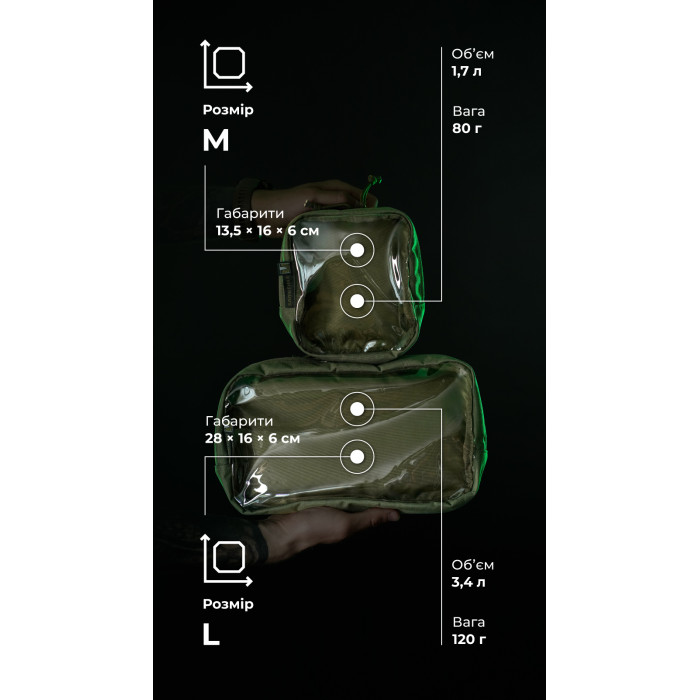 Тактический органайзер "Окляник" (M | 1,7 л | Олива) ТМ Баллистика