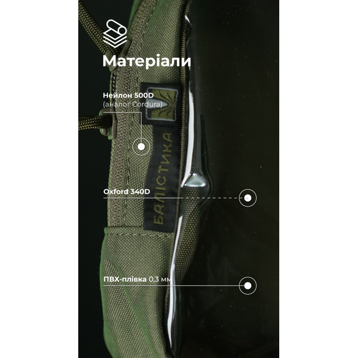 Тактический органайзер "Окляник" (M | 1,7 л | Олива) ТМ Баллистика