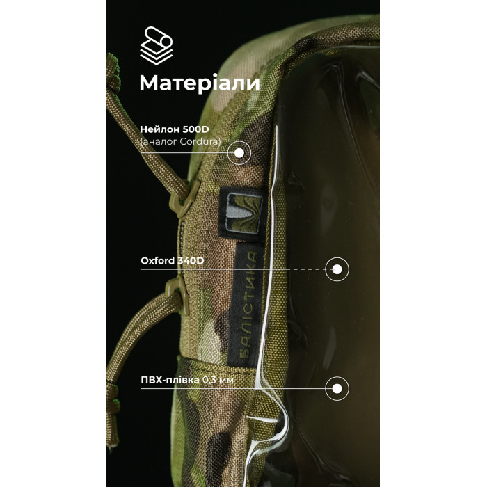 Тактичний органайзер "Окляник" (M | 1,7 л | Мультикам неоригінальний) ТМ Балістика