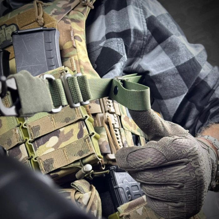 Ремень для оружия “Ragnarr” (1-2-точечный | С широким наплечником | Олива) ТМ RAGNAROK