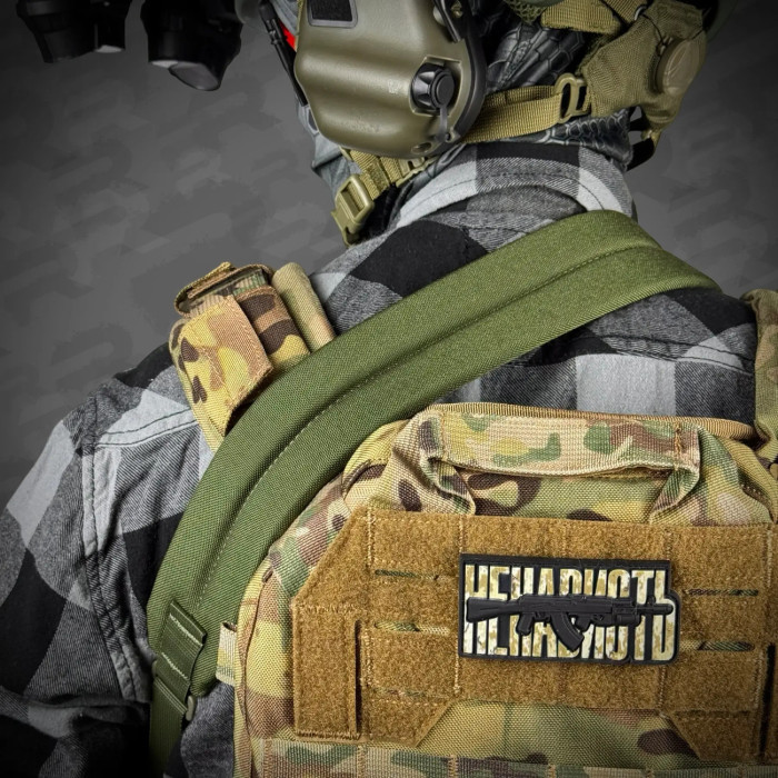 Ремень для оружия “Ragnarr” (1-2-точечный | С широким наплечником | Олива) ТМ RAGNAROK