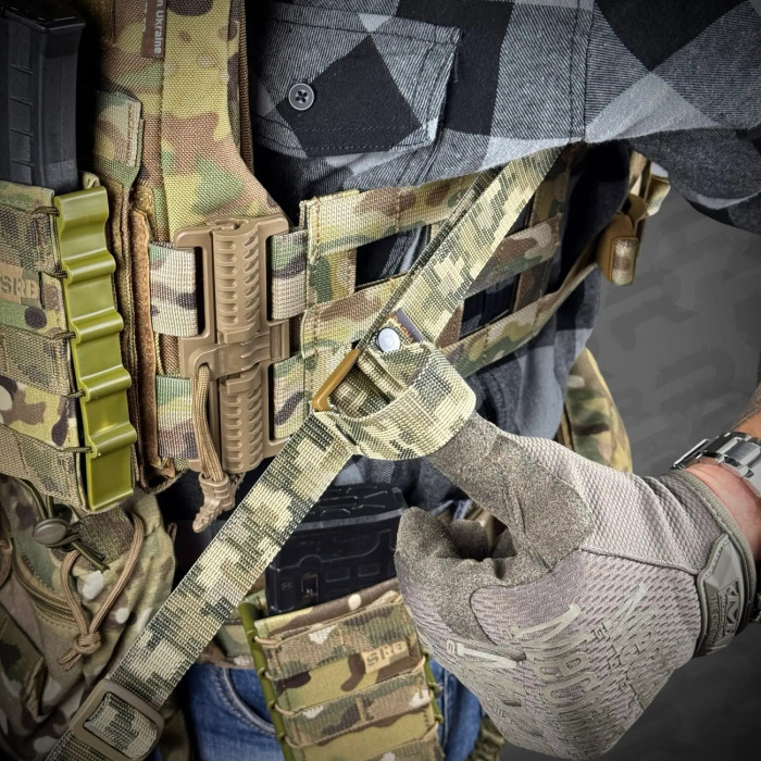 Ремень для оружия “Ragnarr” (1-2-точечный | С широким наплечником | ММ14 “Пиксель”) ТМ RAGNAROK Ремень для оружия “Ragnarr” (1-2-точечный | С широким наплечником | ММ14 “Пиксель”) ТМ RAGNAROK