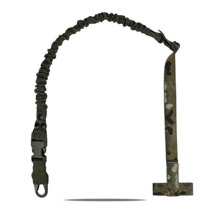 Ремінь для зброї “Thor” (1-точковий | З кріпленням до плитоноски | Мультикам + Олива) ТМ RAGNAROK
