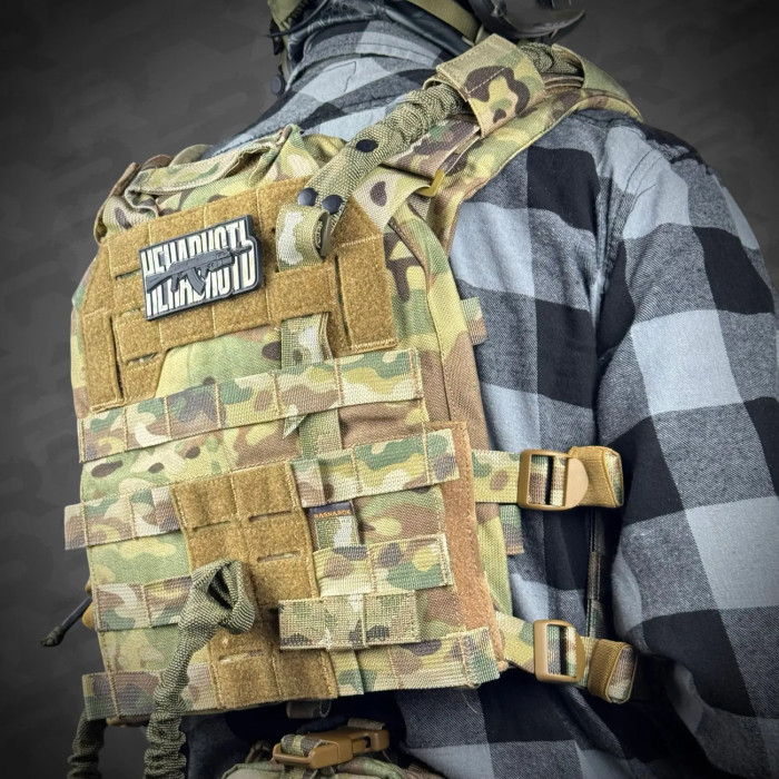 Ремінь для зброї “Thor” (1-точковий | З кріпленням до плитоноски | Мультикам + Олива) ТМ RAGNAROK