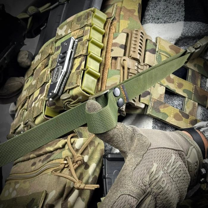 Ремень для оружия “Forseti” (1-2-точечный | Эластичный | Олива) ТМ RAGNAROK Ремень для оружия “Forseti” (1-2-точечный | Эластичный | Олива) ТМ RAGNAROK